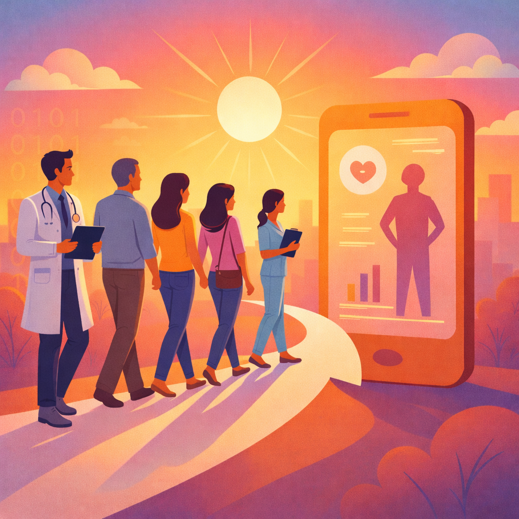 People moving forward