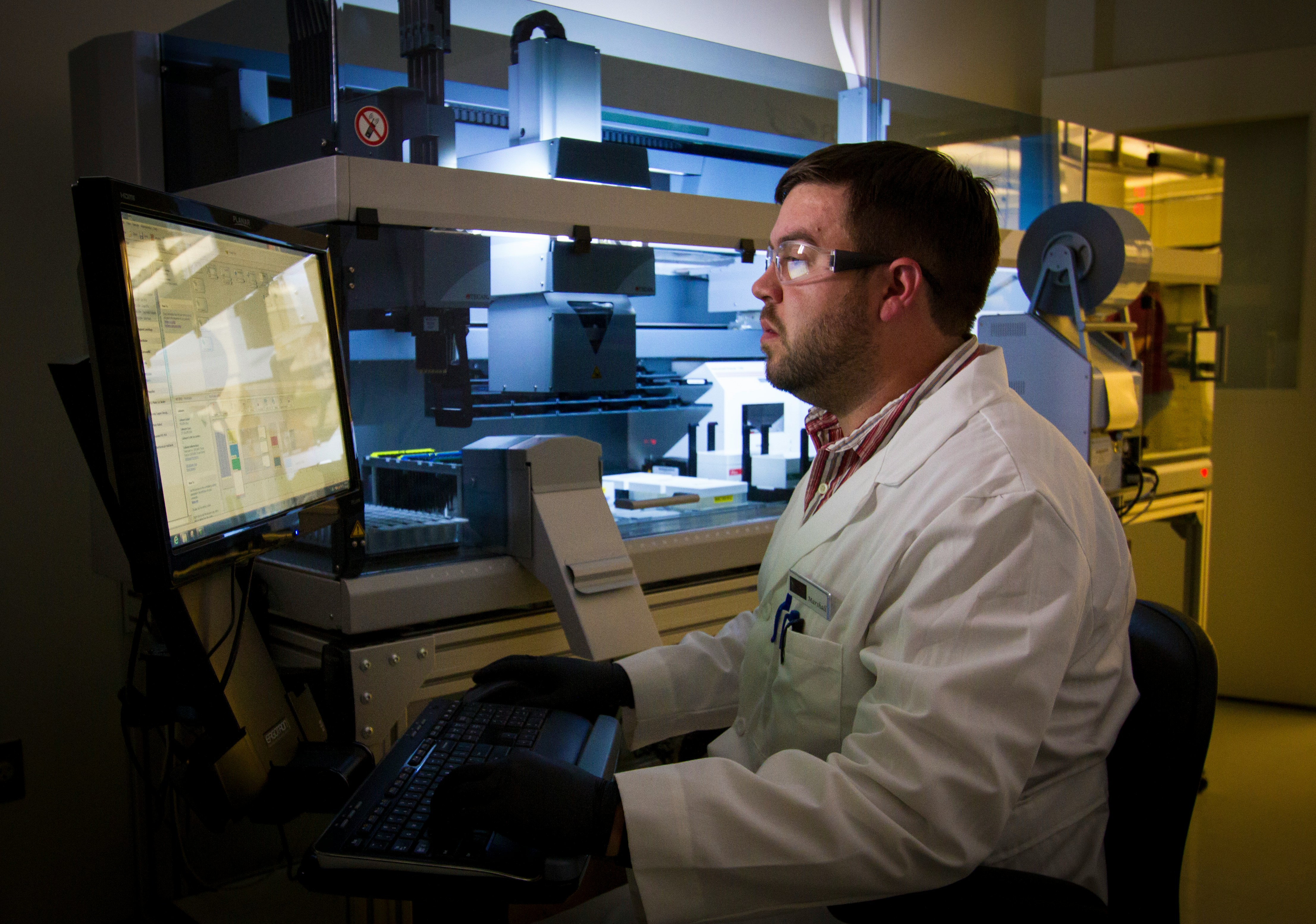 Researcher at work