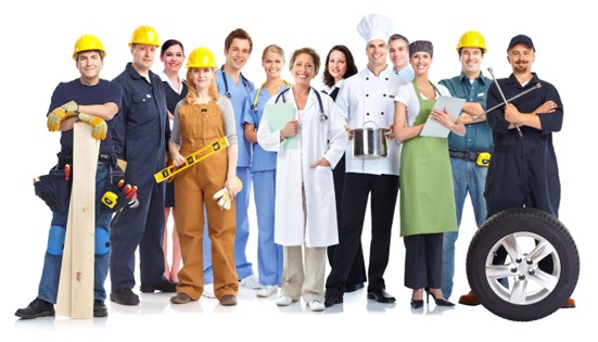 people working together